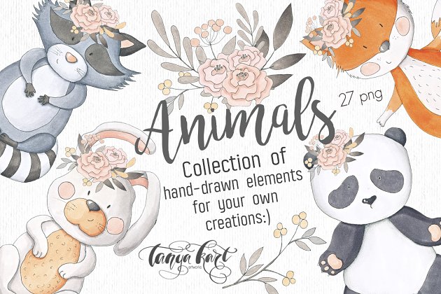 手绘动物图形合集 Hand Drawn Animals Collection