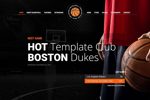 篮球网站主题模版 Hot Basketball