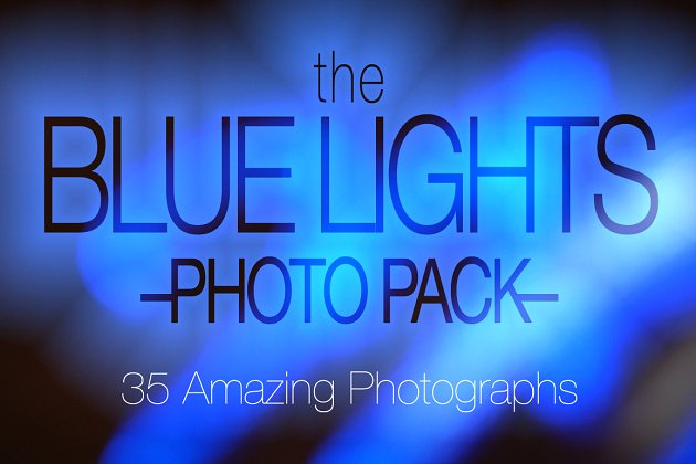蓝色光效的照片素材包 Blue Lights Photo Pack