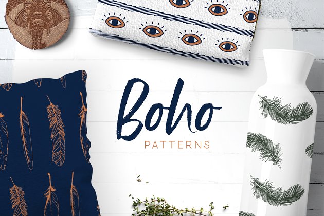 波西米亚外观风格素材合集 Bohemian Look Patterns Collection