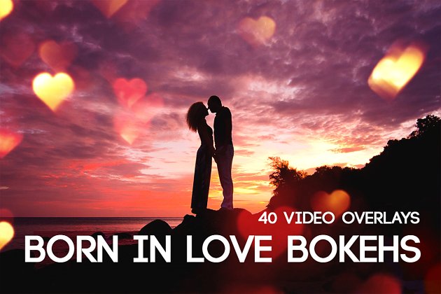 爱情主题的特效插件工具 Born in Love Bokehs