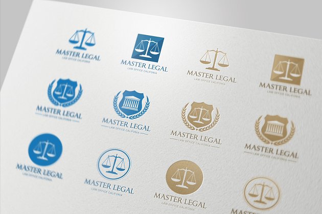 法律相关的logo模板 Lawyer Logo Set