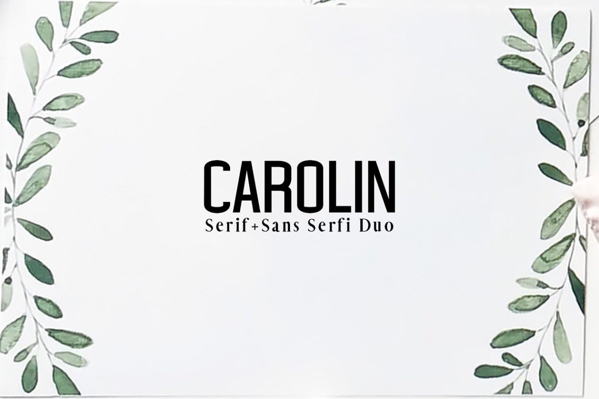 广告设计字体 Carolin Duo 5 Font Family Pack
