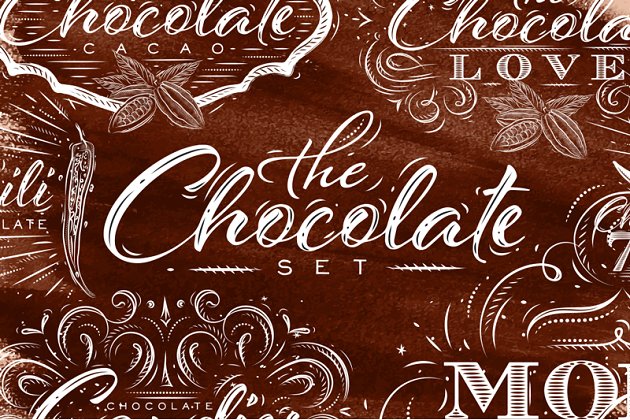 巧克力图形文字套装 Chocolate Set