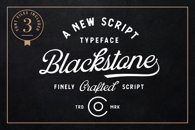 时尚手写设计字体 Blackstone Script