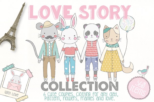 可爱的故事动物水彩合集 Love Story Collection Creator Pro
