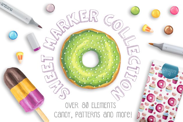 甜美糖果广告场景素材合集 Sweet Marker Collection Pro