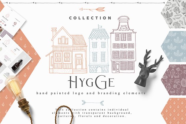 手工绘制 Logo & 品牌元素素材包 Hygge Collection Pro