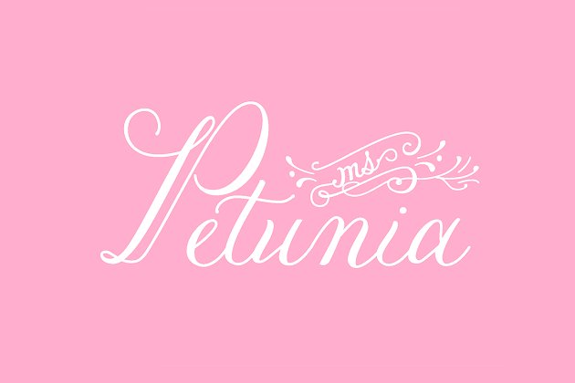 柔和的手写字体 Petunia