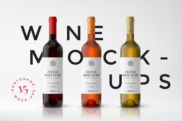 高端红酒包装设计展示样机 Wine Packaging Mockups