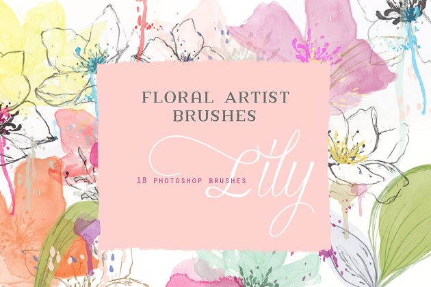 花卉PS笔刷 Floral Photoshop Brushes