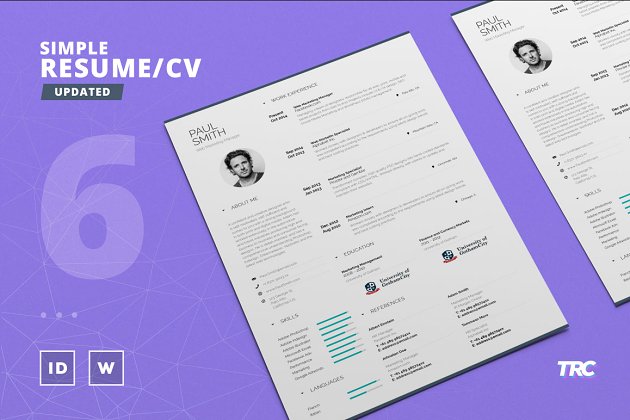 个性简历模板 Simple Resume/Cv Template Volume 6