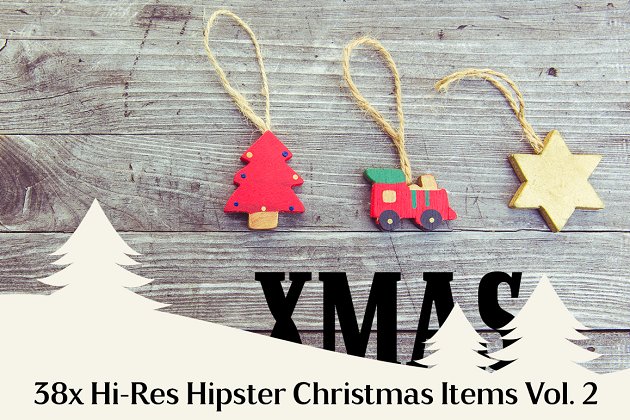 圣诞节小元素素材包 38x Hi-Res Christmas Items Vol. 2