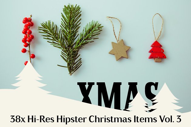 38个高清可爱的圣诞节素材 38x Hi-Res Christmas Items Vol. 3
