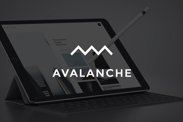 时尚PSD网站UI模板 Avalanche PSD Website Template