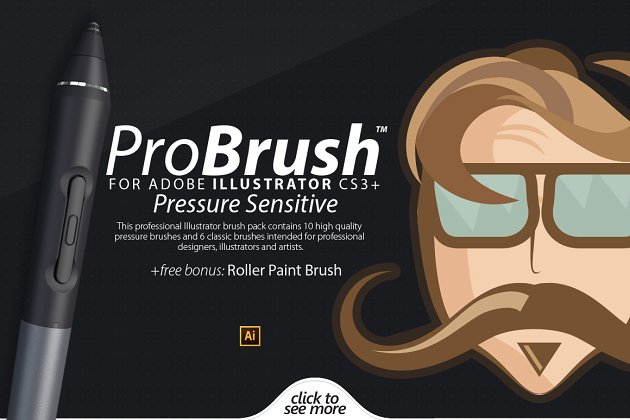 Ai压杆笔刷 ProBrush™ PS + Bonus Brushes