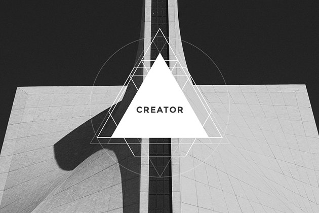 高端的几何图形素材 Geometric Shapes Banner Logo Creator