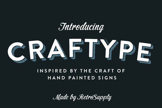 3D印刷字体效果PS动作 CraftType – 3D Sign Painting Actions
