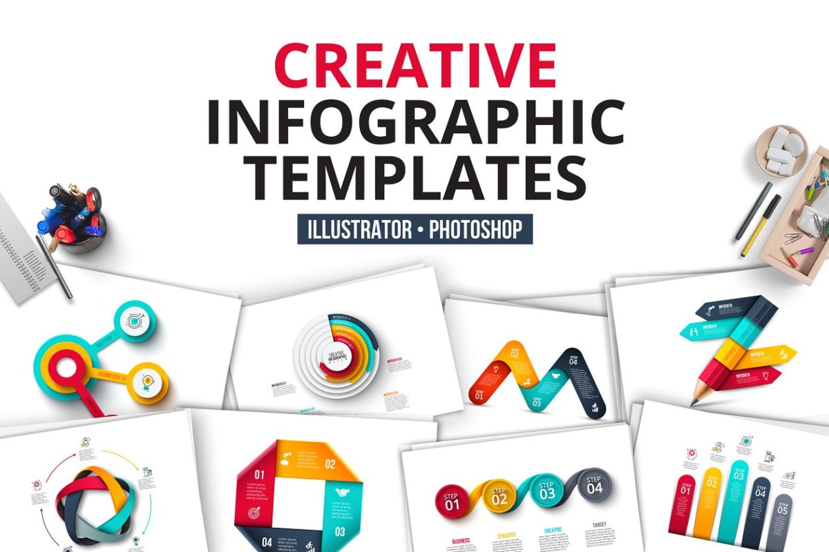 创意的信息图表素材 Creative infographics templates