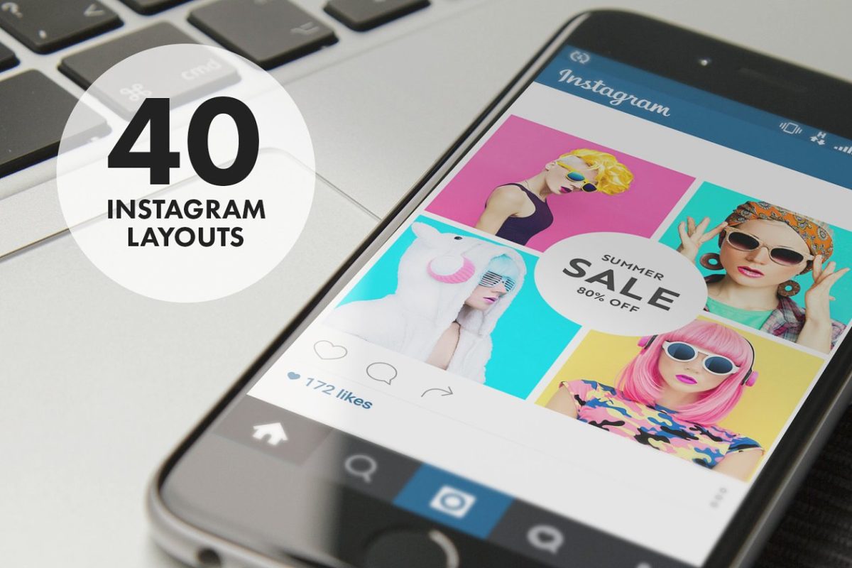 40个社交广告媒体动画 40 Instagram Layouts