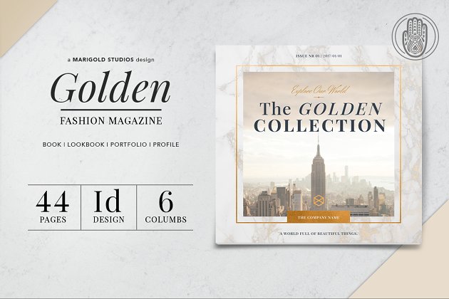 金色杂志模板 GOLDEN | Magazine