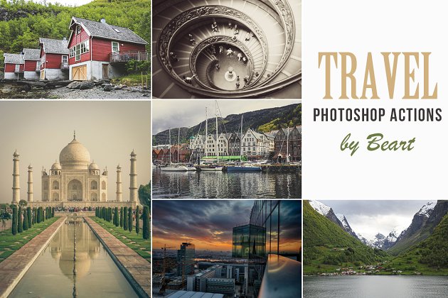 旅行照片处理PS动作 Travel & Landscape Photoshop Actions