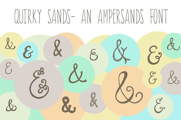&的字体符号设计 Quirky Sands- An Ampersand Font