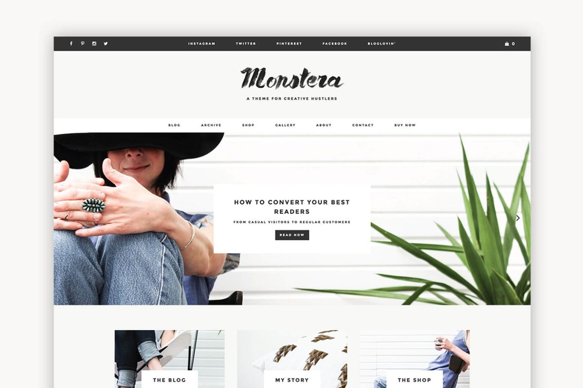 创意WordPress主题 Monstera – A Creative Theme
