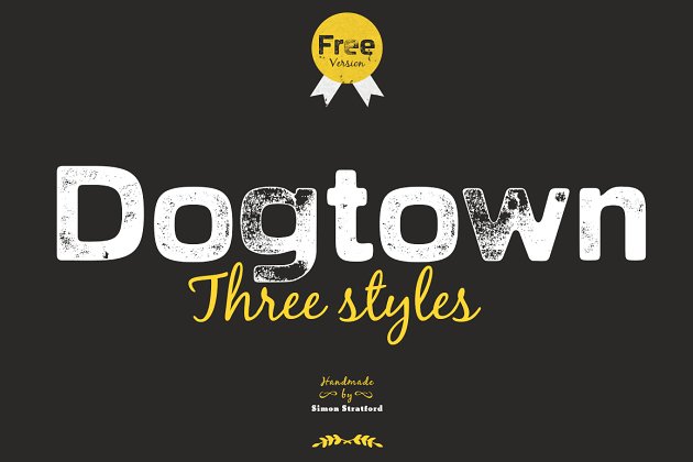 粗狂无衬线字体 Dogtown sans serif headline font