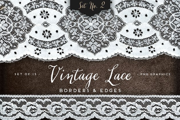 蕾丝花边素材 Vintage Lace Borders & Edges 2