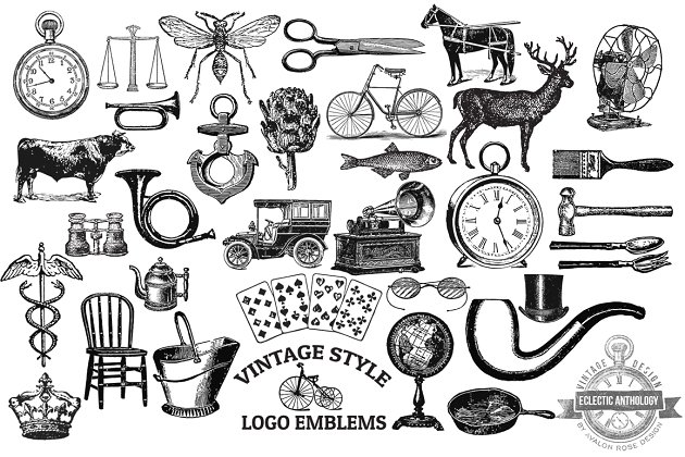 经典矢量logo元素 Vintage Vector Logo Emblems