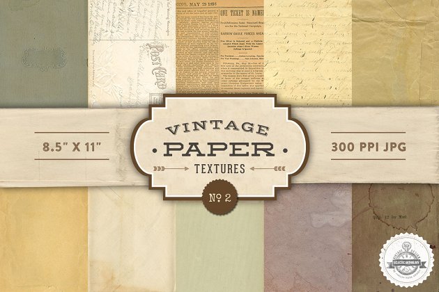 复古纸张背景纹理素材 Vintage Paper Textures – No. 2