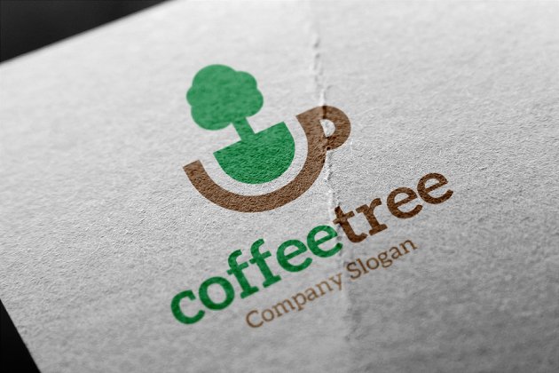咖啡和树的LOGO模板 Coffee Tree Logo