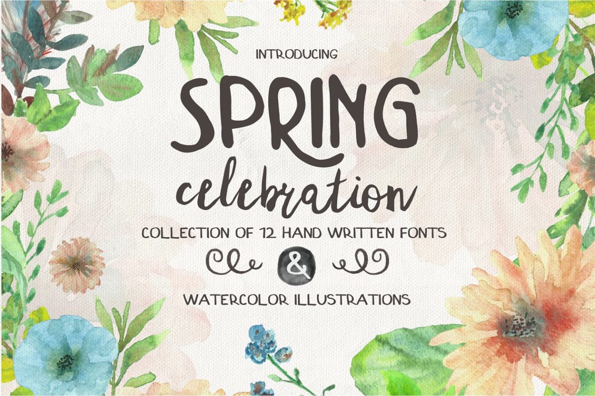 春季喜庆字体包 Spring Celebration Font Collection