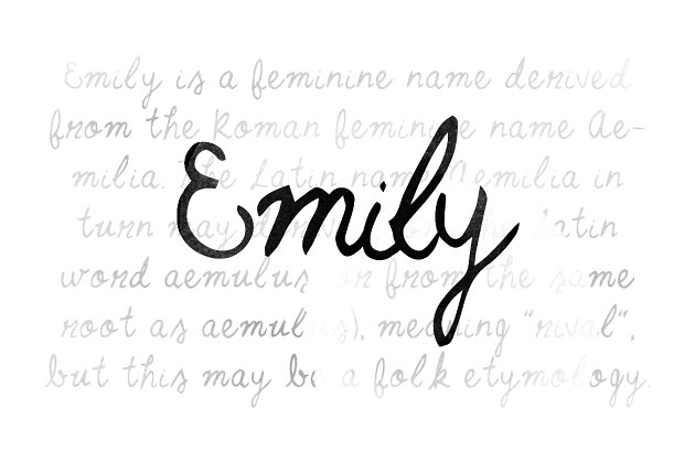 漂亮的手写字体 Emily — Handwrite Font