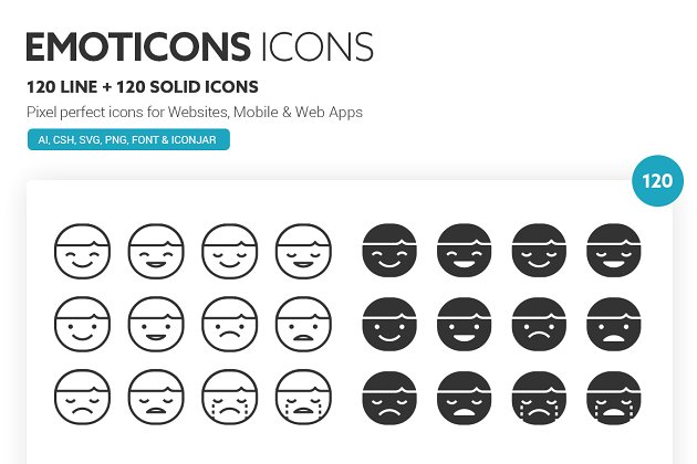 表情符号图标下载 Emoticons Icons