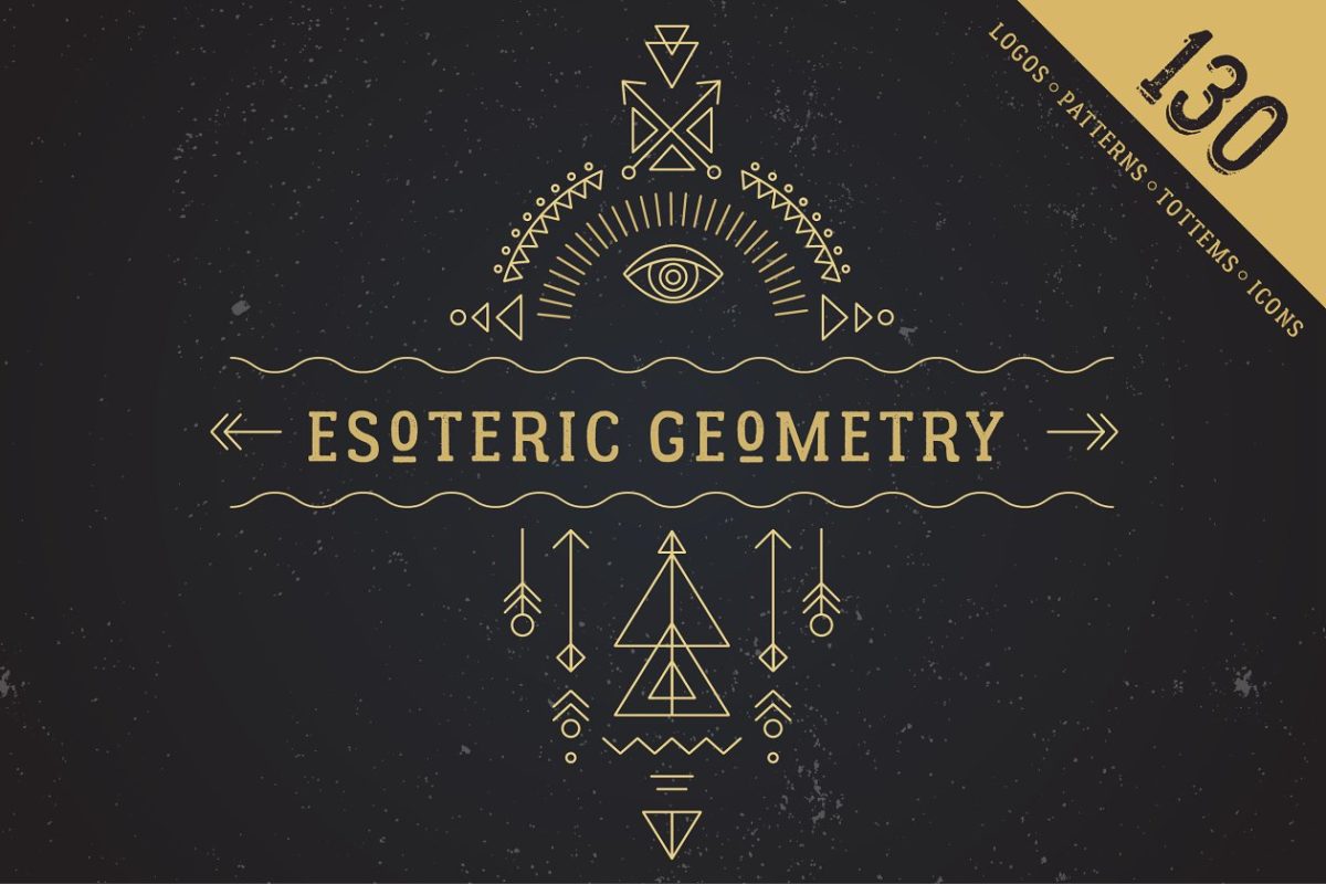 神秘的宗教几何logo设计 Esoteric Sacred Geometry Huge Bundle