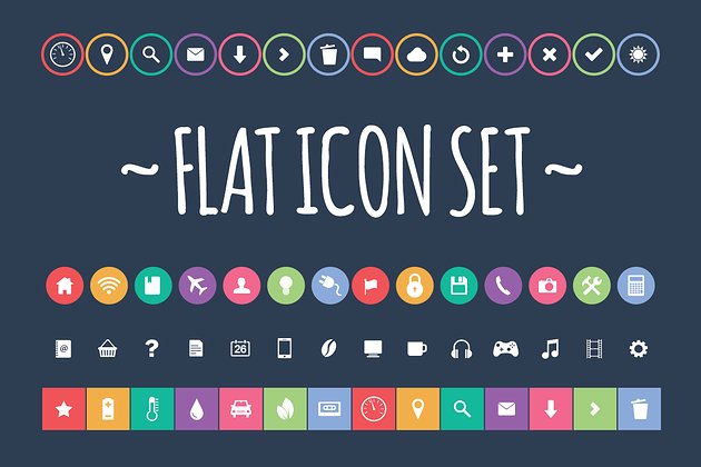 扁平化的图标合集 Flat Icon Set