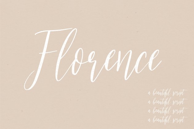 漂亮的手绘英文字体 Florence | A Beautiful Script