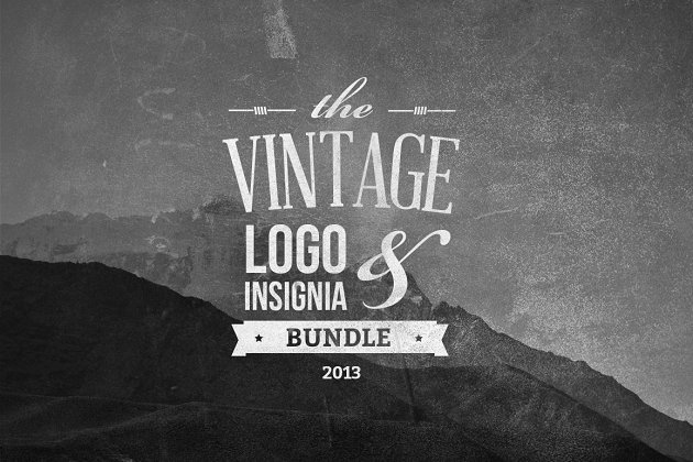 经典的LOGO图形素材包 Vintage Logo & Insignia Bundle