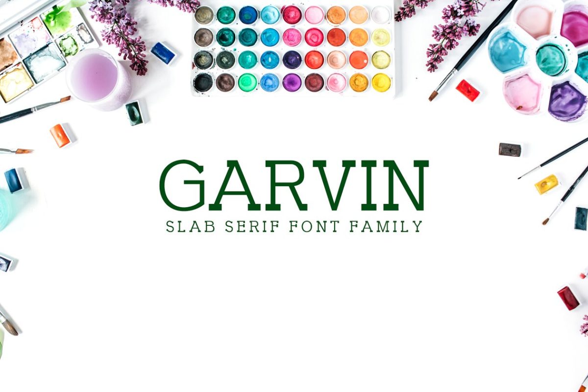 高端字体 Garvin Slab Serif 4 Font Family