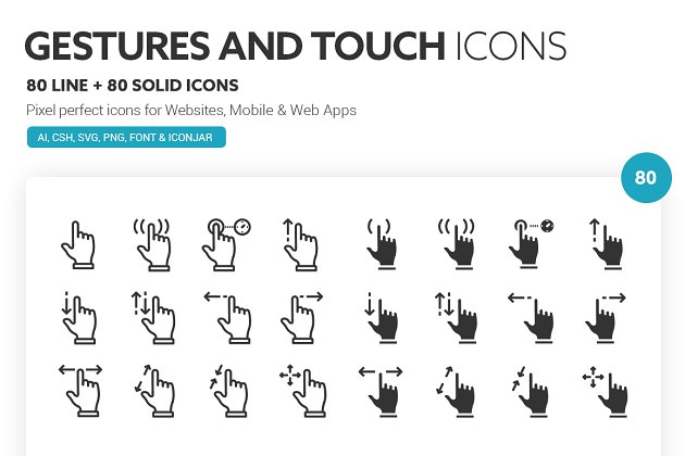 手势和触摸图标 Gestures and Touch Icons