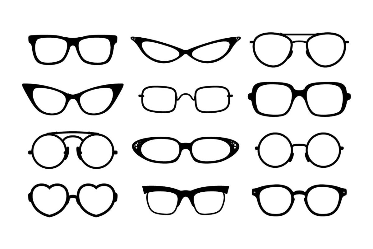 各种类型的眼镜图标 13 pairs of vector eyeglasses