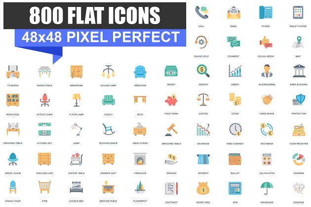 商业扁平化图标 Business Flat Icons