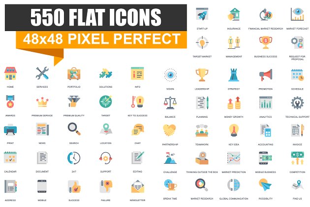 扁平风图标合集 Flat Icons Pack
