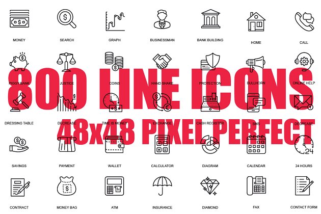 线型图标套装 Line Web Icons