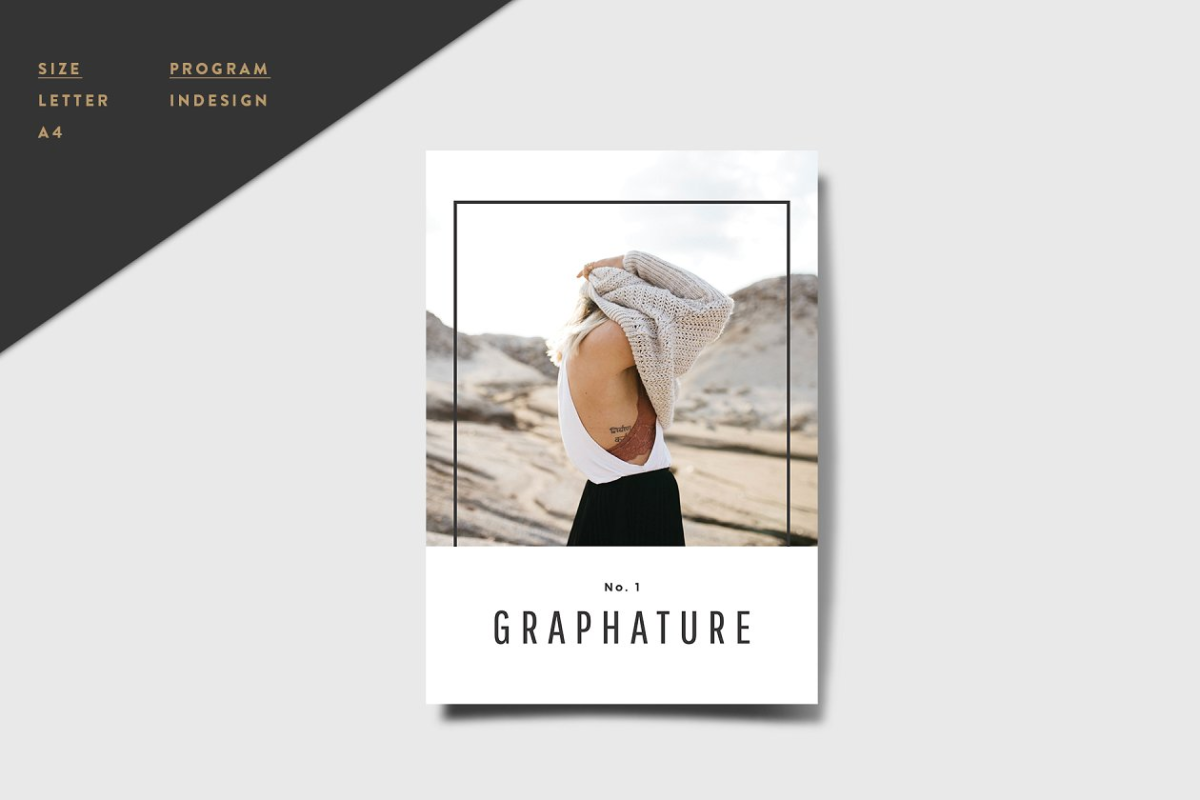 大图高端排版杂志模板 Graphature Magazine