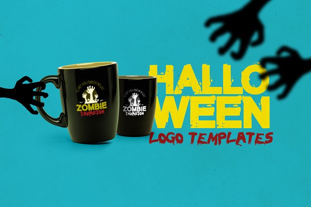 万圣节的标志模板 Halloween Logo Templates