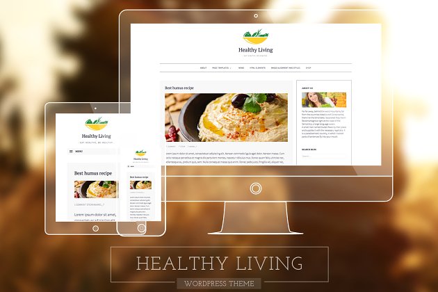 健康生活食物博客主题 Healthy Living-Food Blogging Theme