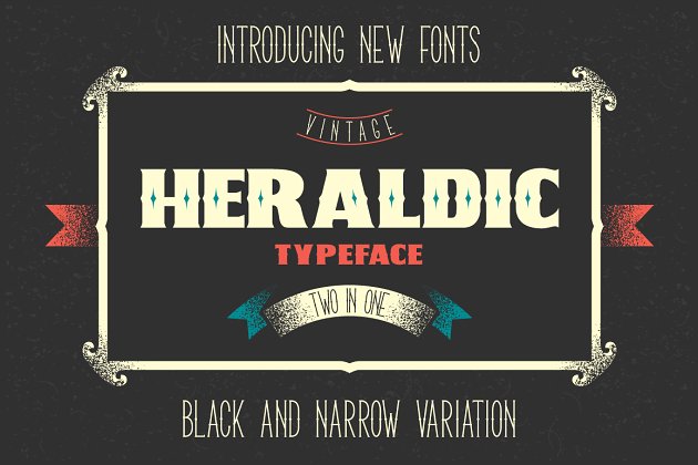 大标题字体 Heraldic Typefaces Set